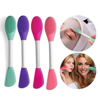 Double-Ended Silicone Face Mask & Cleansing Brush