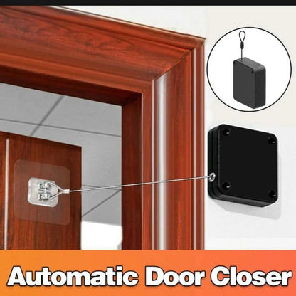 Portable Automatic Door Closer –|Punch-Free, Self-Closing with Pull Force