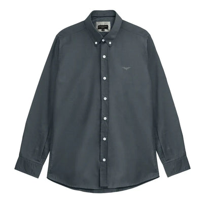 Charcoal Grey Logo Embroidered Oxford Shirt | Medium | Large | Extra Large