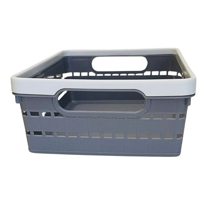 Multi-Purpose Storage Basket with Handles | Woven Plastic Organizing Bin