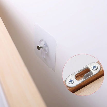 4 PCs Punch Free Screws Hanger Non-Marking Screw Stickers Wall Picture