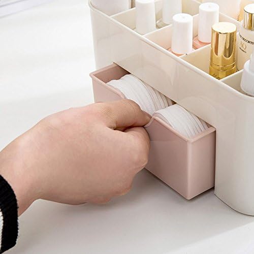 Plastic Makeup Organizer | Make Up Brush Storage Box With Drawer | Desktop Cosmetics Storage Box Division | Office Desk Organiser | Stationery Storage Box