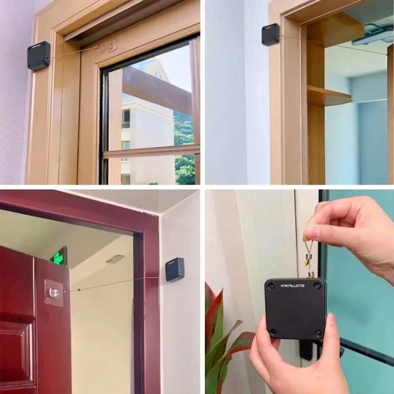 Portable Automatic Door Closer –|Punch-Free, Self-Closing with Pull Force