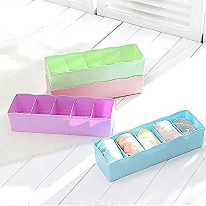 1 Pcs 5 Grid Multipurpose Divider Storage Box | Random Colors