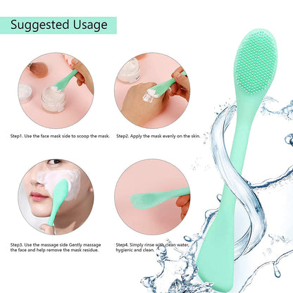 Double-Ended Silicone Face Mask & Cleansing Brush