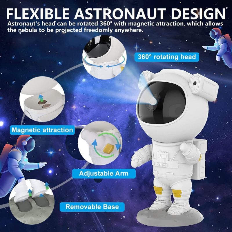 Astronaut Star Projector Night Light | Bring the Galaxy to Your Room