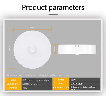 Intelligent Motion Sensor LED Light - USB Rechargeable & Adjustable