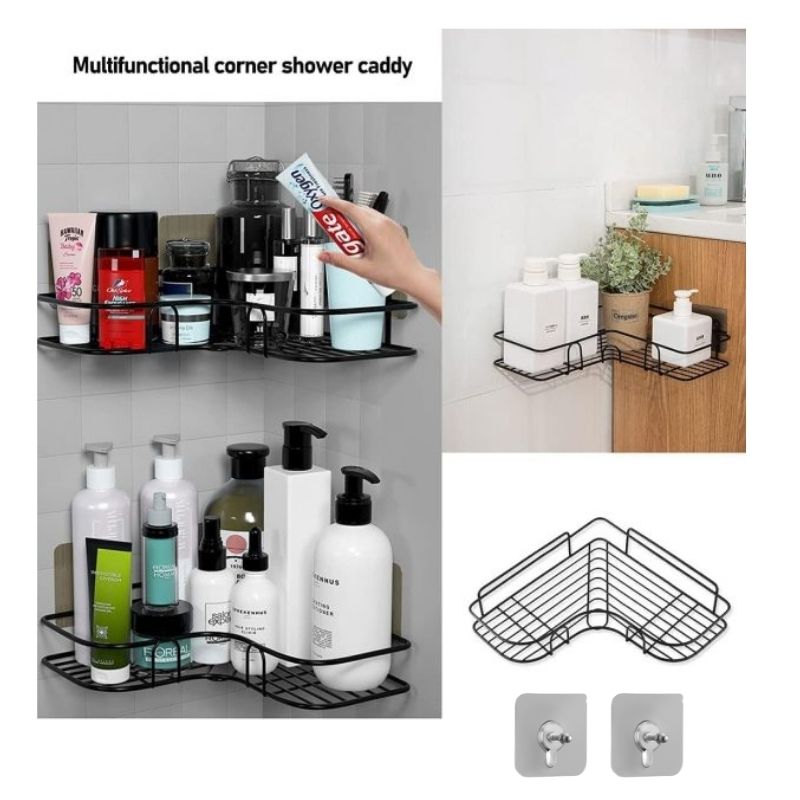 Wall Corner Rack + 2 Self Adhesive Screws