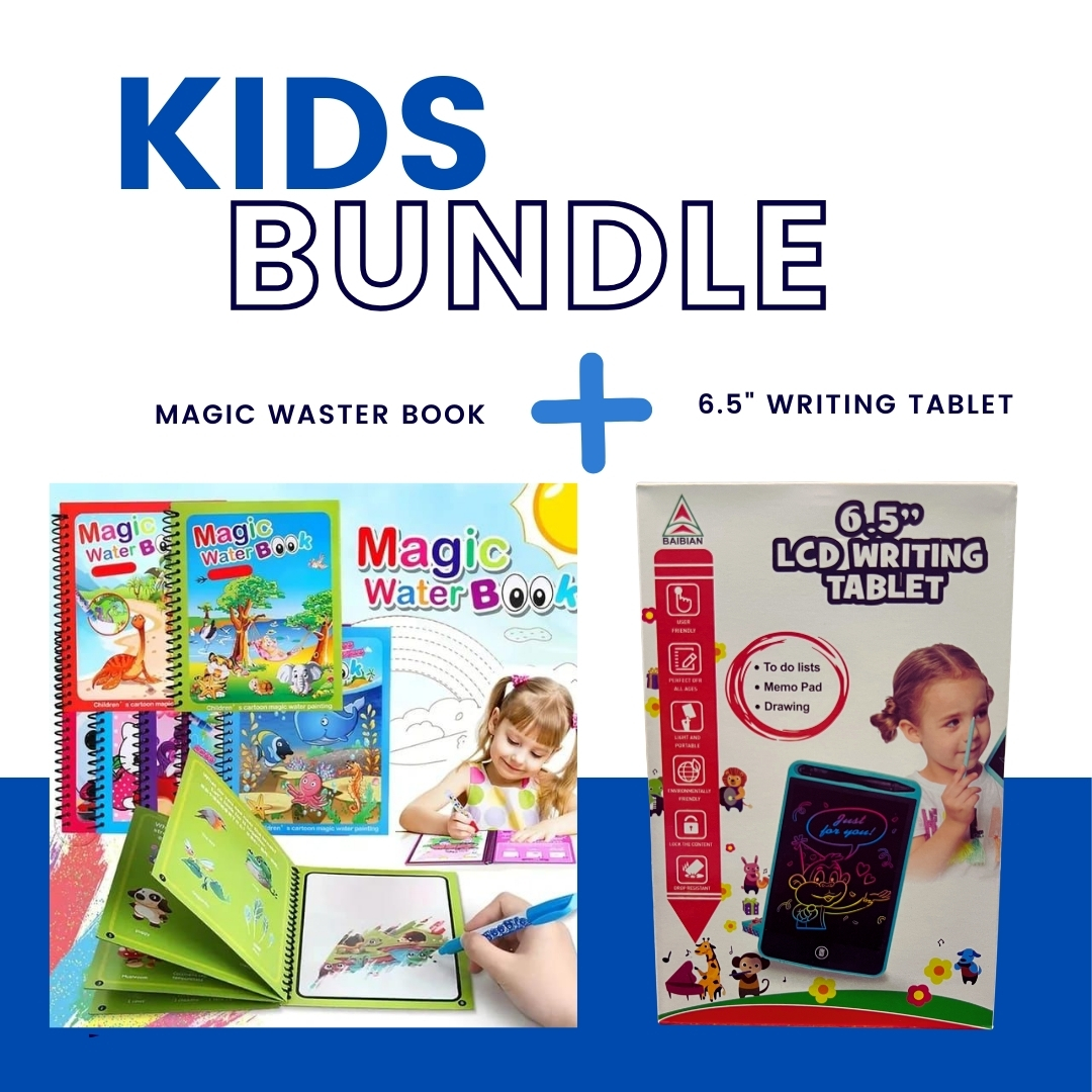 Magic Water Book + 6.5-Inch Multi-Color LCD Electronic Writing Tablet | Top Quality