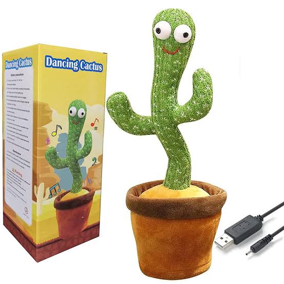 Rechargeable Dancing Cactus Toy with Hat