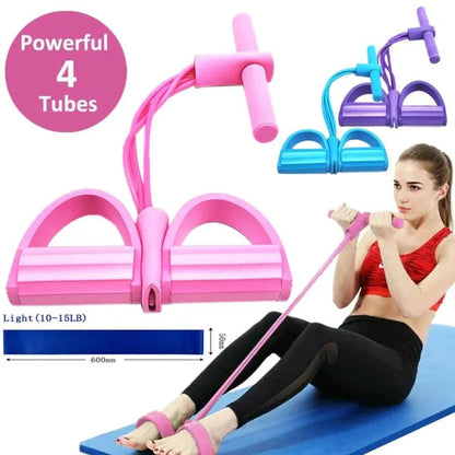 Tummy Trimmer | Foot Pedal Resistance Band Elastic Sit-up Pull Rope