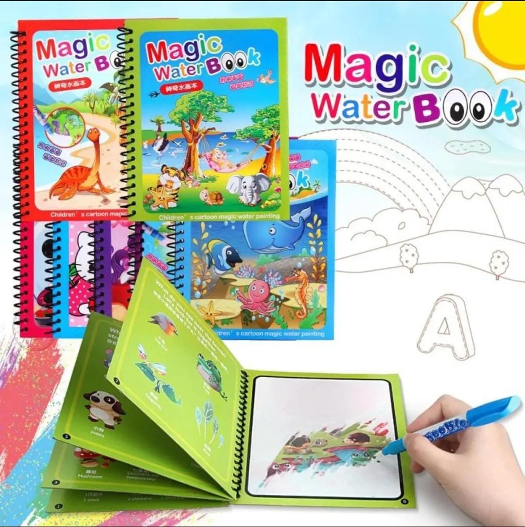 Magic Colouring Book with Water Pen | Mess-Free Fun for Kids