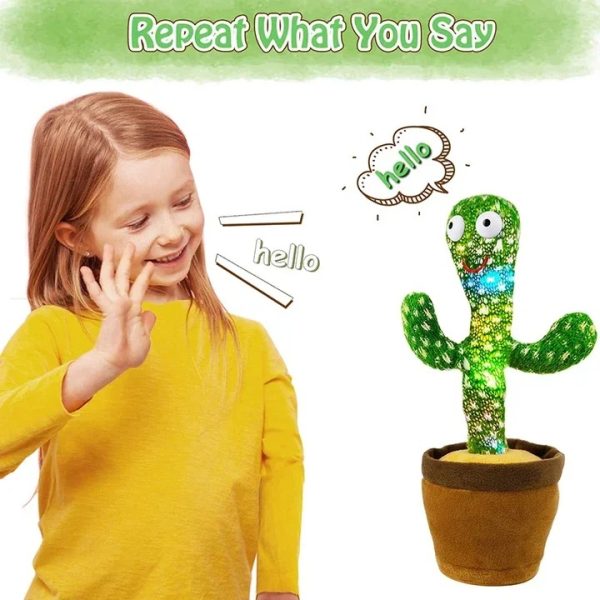 Rechargeable Dancing Cactus Toy with Hat