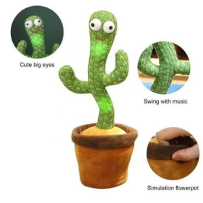 Rechargeable Dancing Cactus Toy with Hat