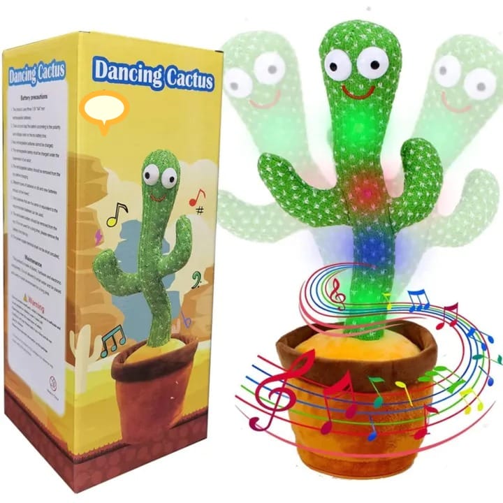 Rechargeable Dancing Cactus Toy with Hat