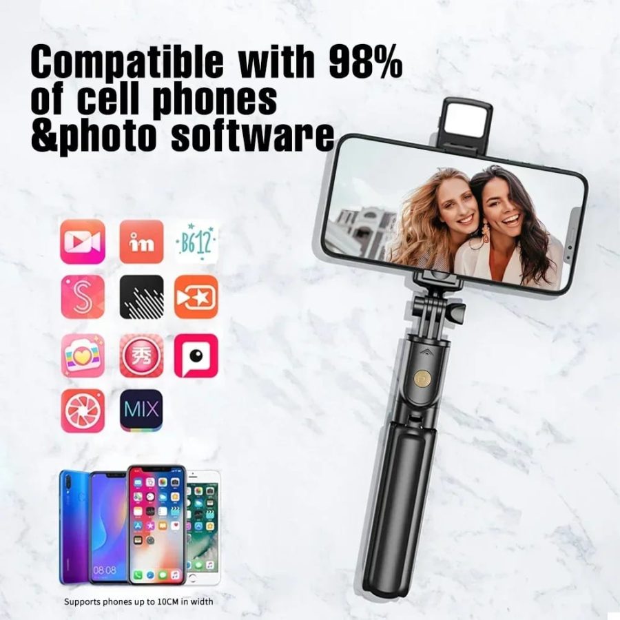 R1s Bluetooth Selfie Stick Tripod with Remote Control