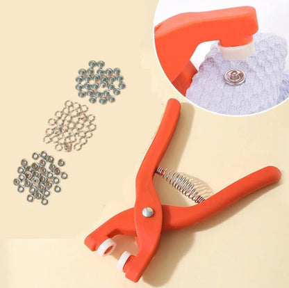 Tich Button Machine Plier with 25 Plastic Snap Buttons