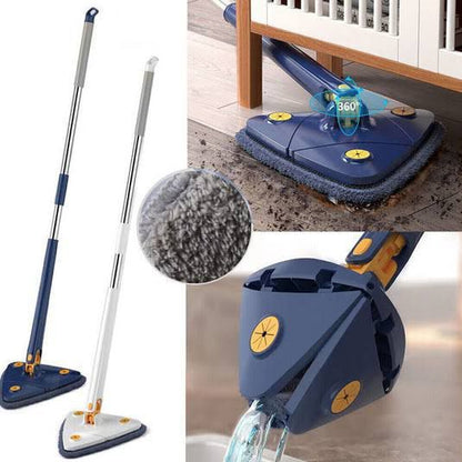 360 Twist Rotatable Mop | Extended Triangle Auto Squeeze Long Handle Mop