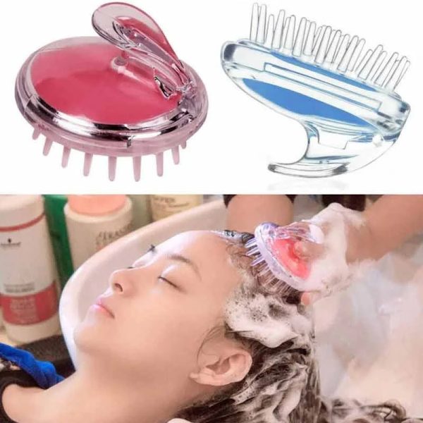 Head Scalp Massage & Shampoo Brush | Soft Silicone Bath Brush | Random Colors