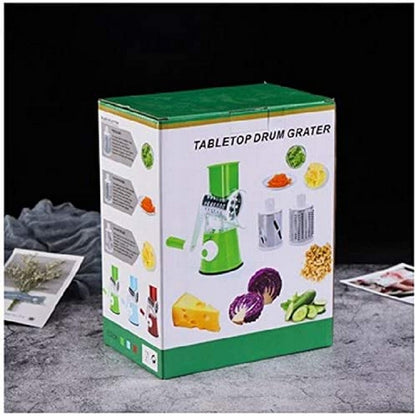 Multi-Functional Tabletop Drum Grater I Manual Vegetable Cutter Slicer & Grater | Chopper