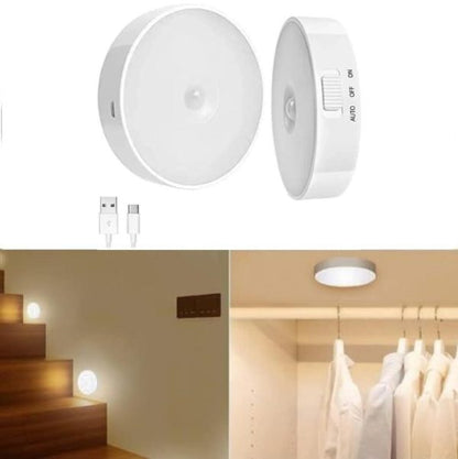 Intelligent Motion Sensor LED Light - USB Rechargeable & Adjustable