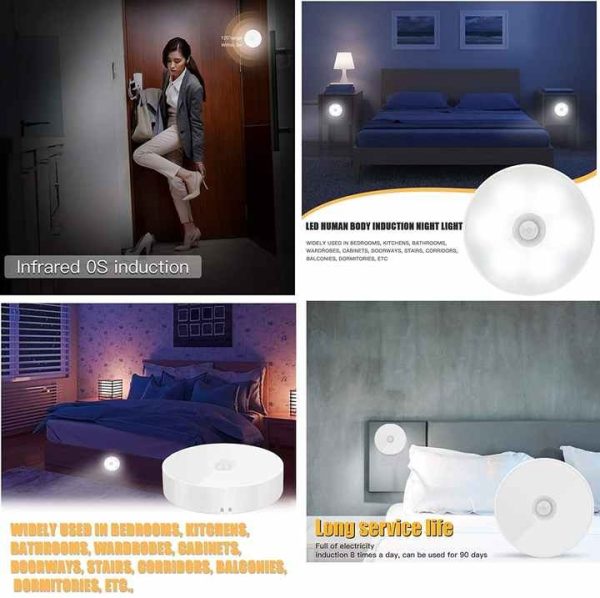 Intelligent Motion Sensor LED Light - USB Rechargeable & Adjustable