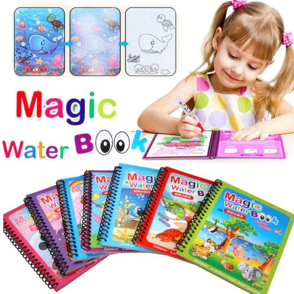 Magic Colouring Book with Water Pen | Mess-Free Fun for Kids