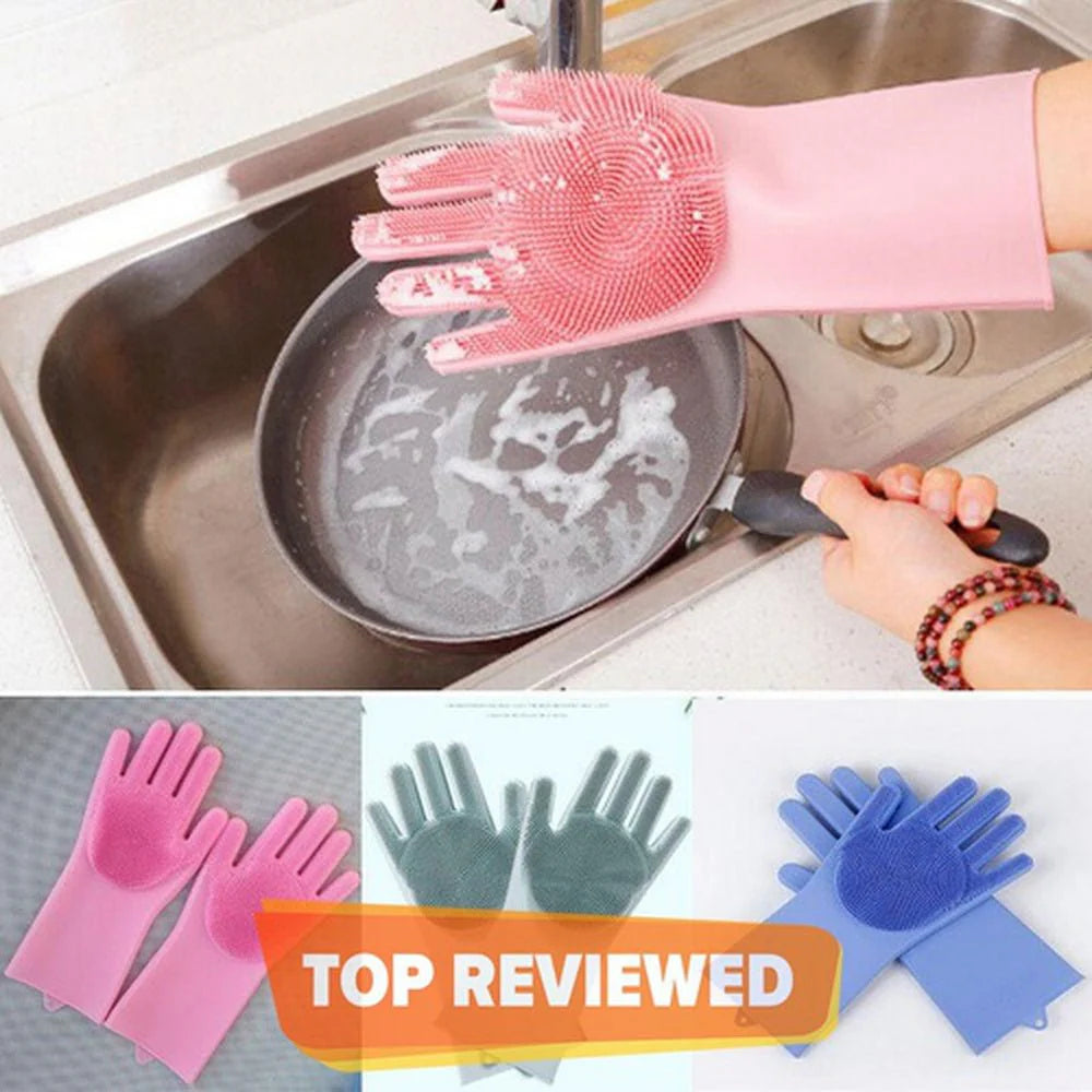 Re-useable Washing Gloves for Kitchen, Bathroom, Car, Pet and Multipurpose Cleaning