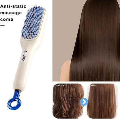 Self-Cleaning Hair Brush & Telescopic Comb (Random Color)